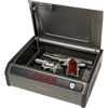 Image of Hornady RAPiD® Safe Keypad Handgun Vault open showing handguns inside, featuring RFID technology for secure access.