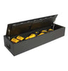 Image of SnapSafe Trunk Safe II with tools stored securely, showcasing heavy-duty steel construction and easy access design.