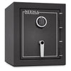 Image of MESA MBF1512E burglary and fire safe featuring a keypad and sturdy steel construction for security and fire protection.